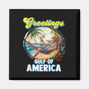 Aimant Salutation Du Golfe Des États-Unis Trump