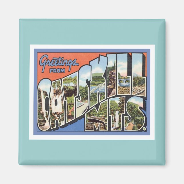 Aimant Salutations De Catskill Mountains (Devant)