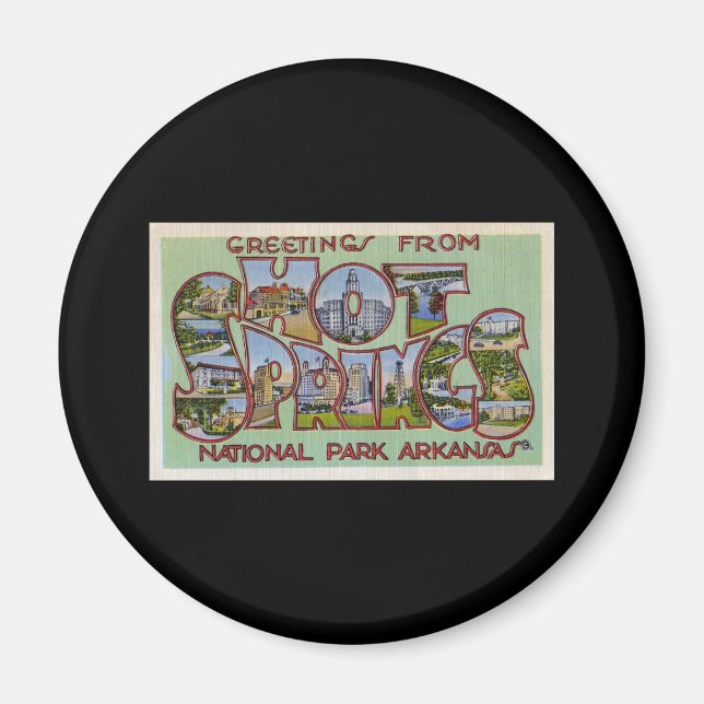 Aimant Salutations de Hot Springs National Park Arkansas (Devant)