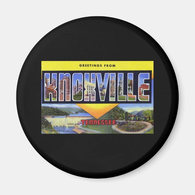 Aimant Salutations de Knoxville Tennessee (Devant)