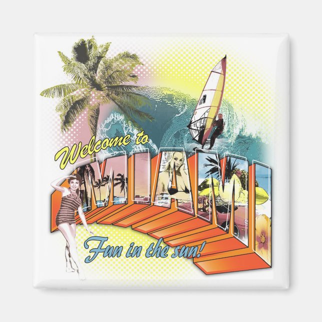 Aimant Salutations de Miami (Devant)