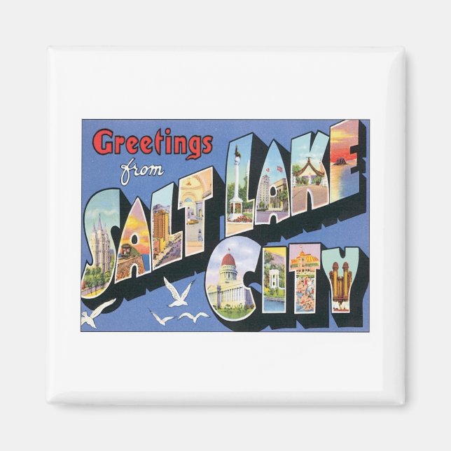 Aimant Salutations De Salt Lake City Utah (Devant)
