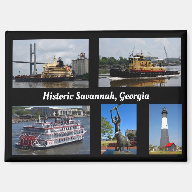 Aimant Salutations De Savannah Georgia (Recto)