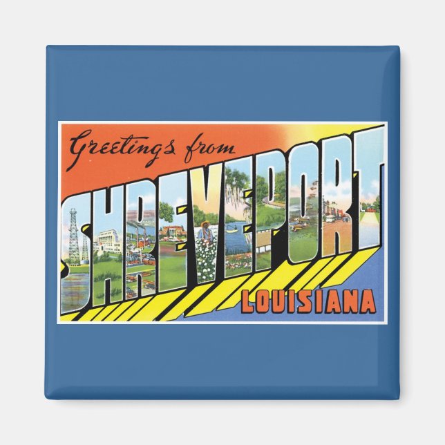 Aimant Salutations de Shreveport, en Louisiane ! (Devant)