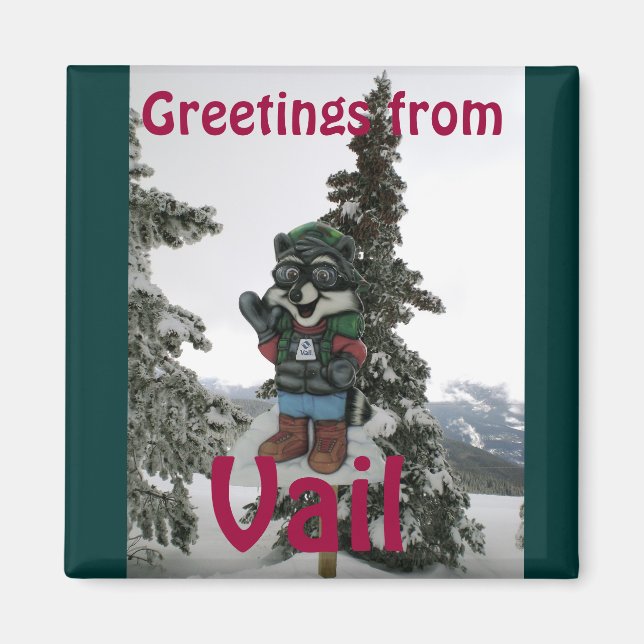 Aimant Salutations de Vail (Devant)