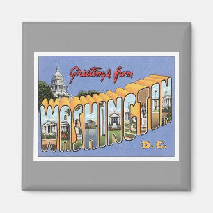 Aimant Salutations de Washington, C.C Etats-Unis