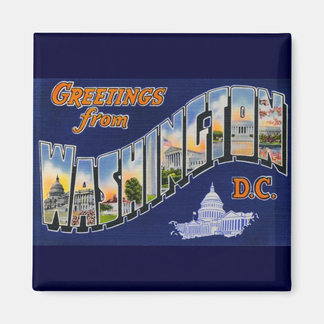 Aimant Salutations de Washington DC ! (Devant)