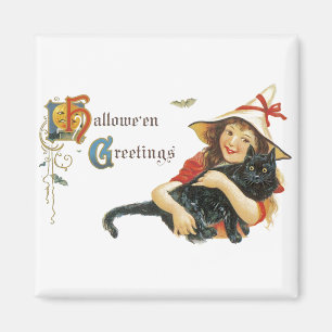 Aimant Salutations d'Halloween vintage