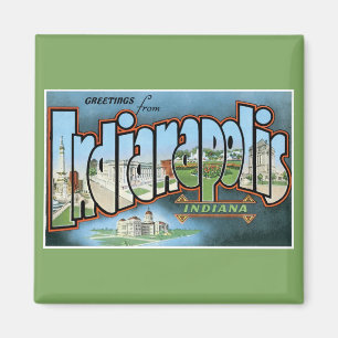 Aimant Salutations d'Indianapolis Indiana ! Cru