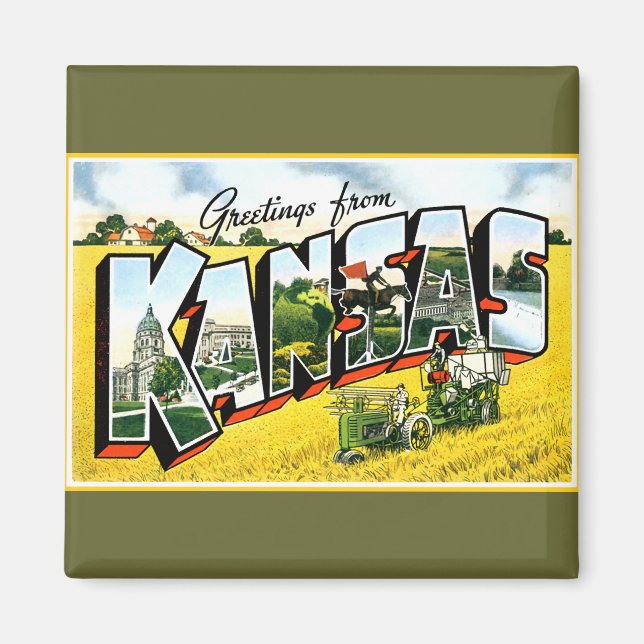 Aimant Salutations du Kansas (Devant)