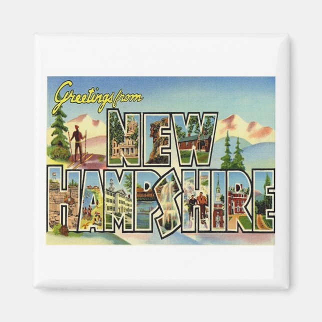 Aimant Salutations Du New Hampshire (Devant)