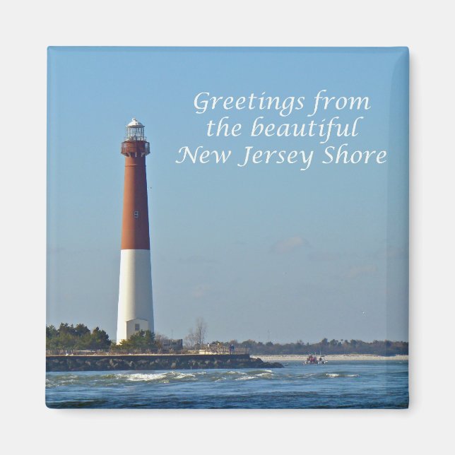 Aimant Salutations du New Jersey - Barnegat Light (Devant)