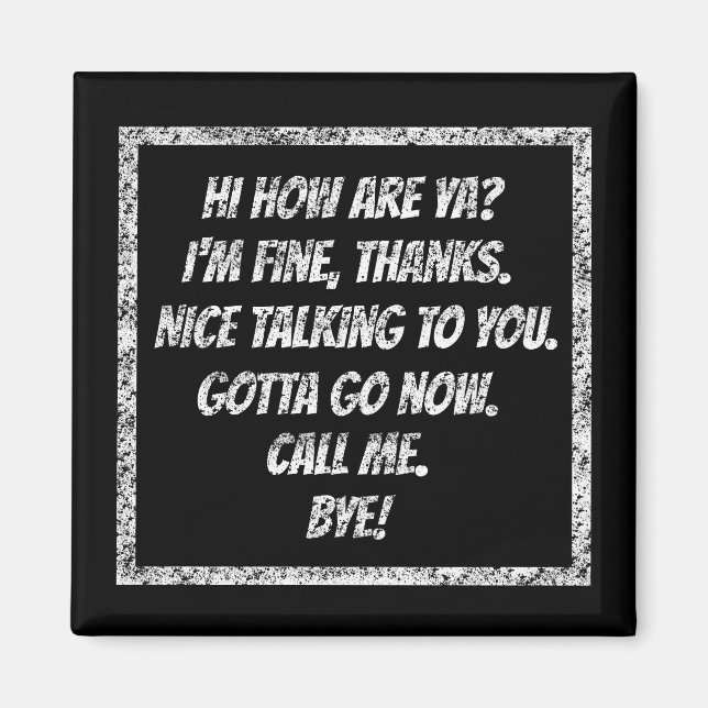 Aimant Salutations rapides (Devant)