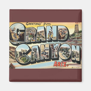 Aimant Salutations Vintage voyage de Grand Canyon Arizona