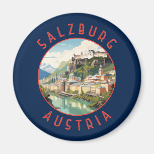 Aimant Salzbourg Autriche Cercle en détresse rétro