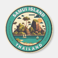 Samui Island Thaïlande Insigne d'art de voyage