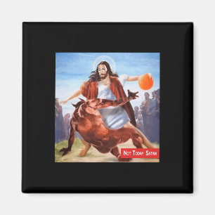 Aimant S'amuser pas aujourd'hui Satan Jesus Crossover Bas