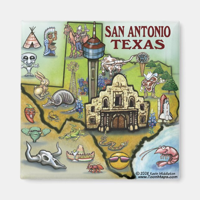 Aimant San Antonio TX (Devant)