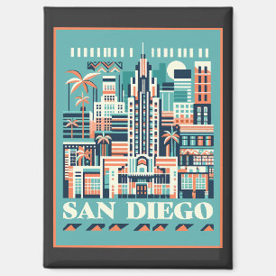 Aimant San Diego California Art Déco