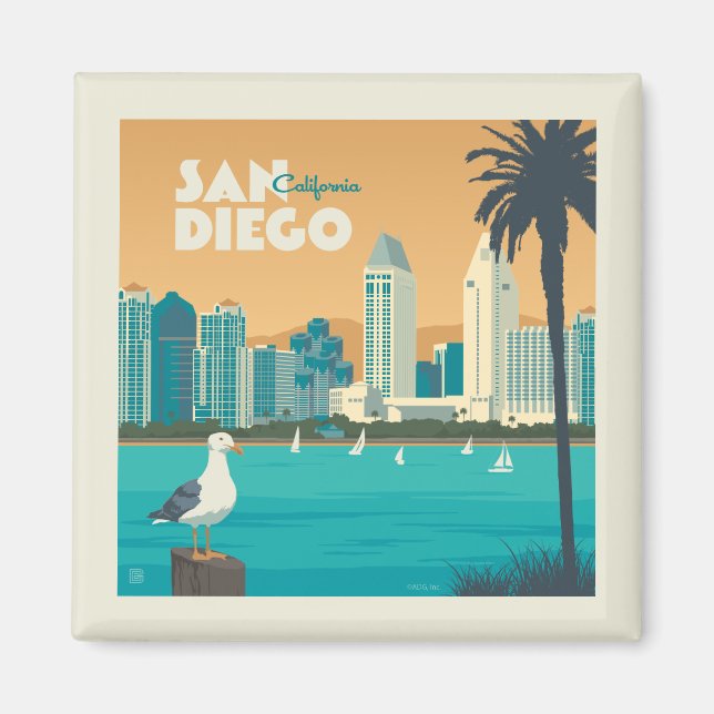 Aimant San Diego, Californie (Devant)