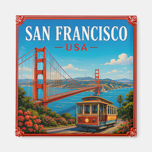 Aimant 🌉 San Francisco Golden Gate Souvenir de visite 🌉
