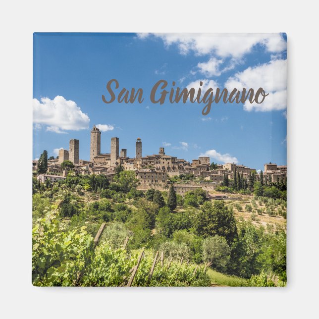 Aimant San Gimignano Toscane Italie Panorama Souvenir (Devant)