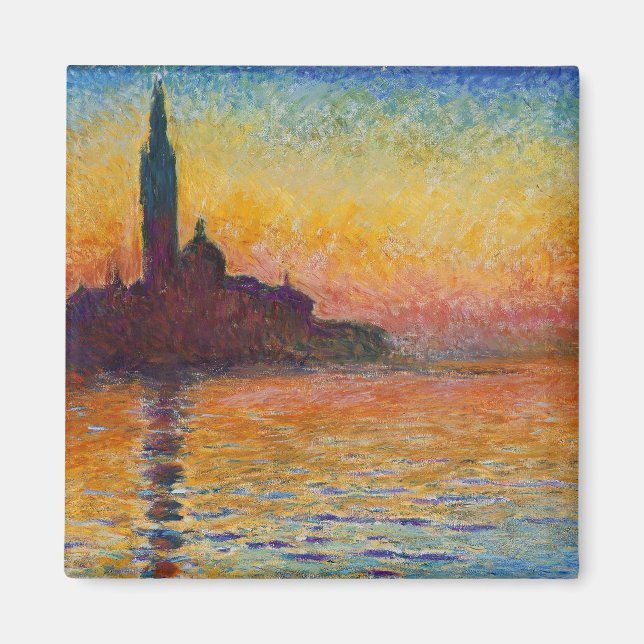 Aimant San Giorgio Maggiore à Dusk (par Claude Monet) (Devant)