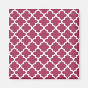 Aimant Sangria Rouge Marocain Trellis Motif