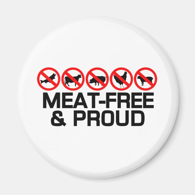 Aimant Sans viande et fier (Devant)