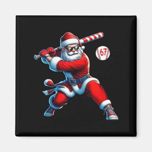 Aimant Santa Baseball Six Seven 6 7 Meme Christmas Men Bo (Devant)