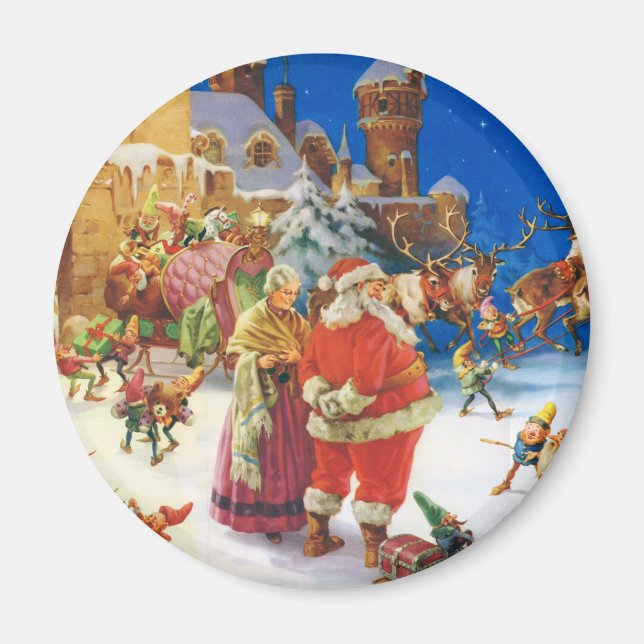 AIMANT SANTA CLAUS & MRS. CLAUS AU PÔLE NORD (Devant)