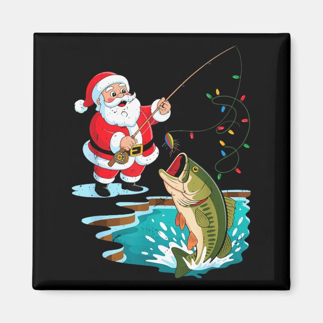 Aimant Santa Fishing Lure B Fish Christmas Pajamas Boy To (Devant)