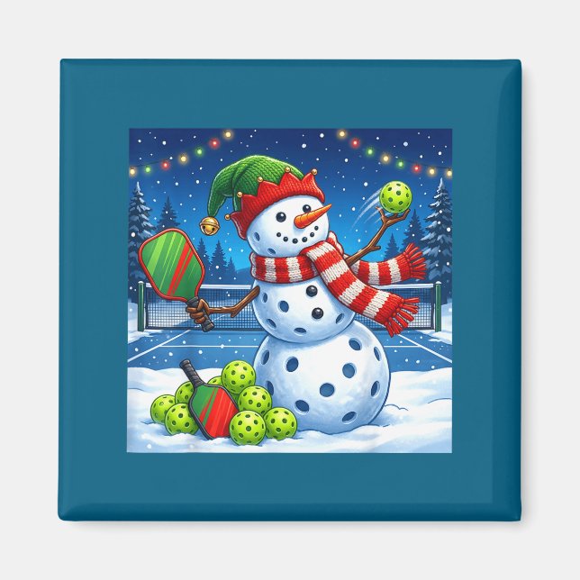 Aimant Santa Hat Snowman Xmas Funny Ckleball Christmas  (Devant)