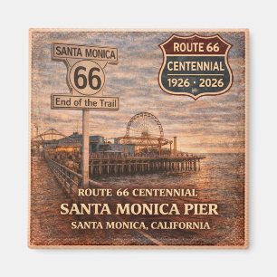 Aimant Santa Monica Pier Route 66 Fridge Souvenir