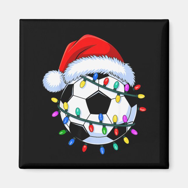 Aimant Santa Soccer Ball Christmas Soccer  (Devant)