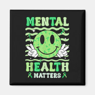 Aimant Santé Mentale S Sensibilisation Sourire Visage Hom