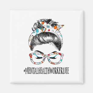 Aimant Santé Vie Messy Cheveux Femme Bun Soins de santé