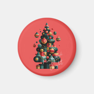 Aimant Sapin de Noël géométrique
