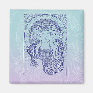 Aimant Sarah Bernhardt par Mucha
