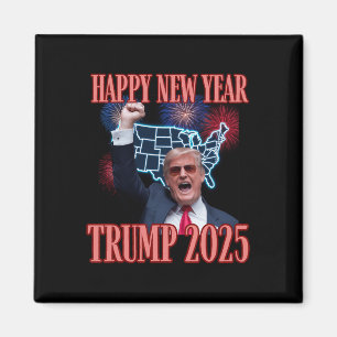 Aimant Sarcastique Trump Bonne Année 2025 47e Président