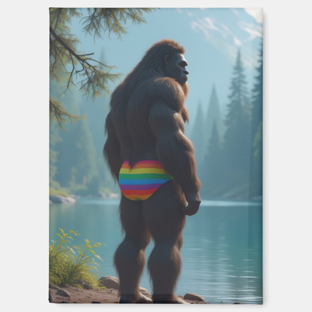 Aimant Sasquatch en fleurs (Recto)
