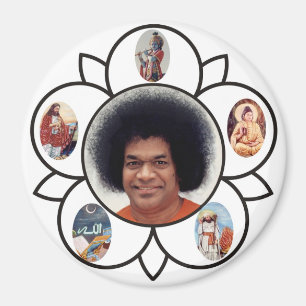 Aimant Sathya Sai Baba et Sarva Dharma sur l'aimant