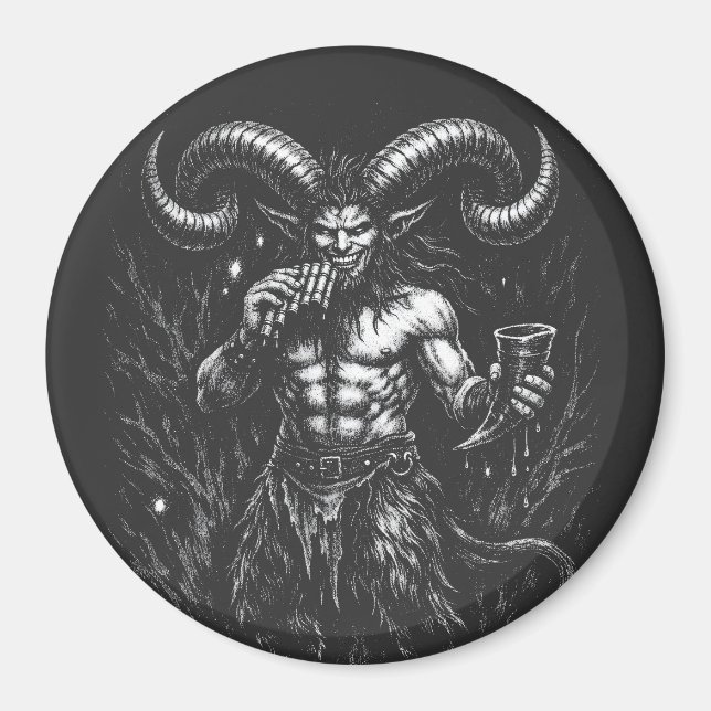 Aimant Satyre d'hiver cornu — par BurnsInHell (Devant)