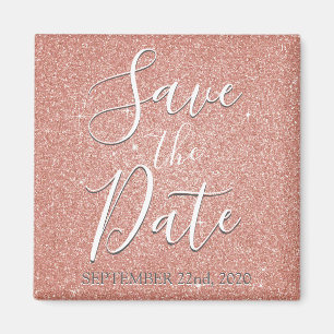 Aimant Sauvegarder la Date Anniversaire Rose Gold Rose Pa