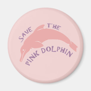 Aimant Sauver le dauphin rose