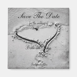 Aimant Sauvez le coeur de la plage de Date