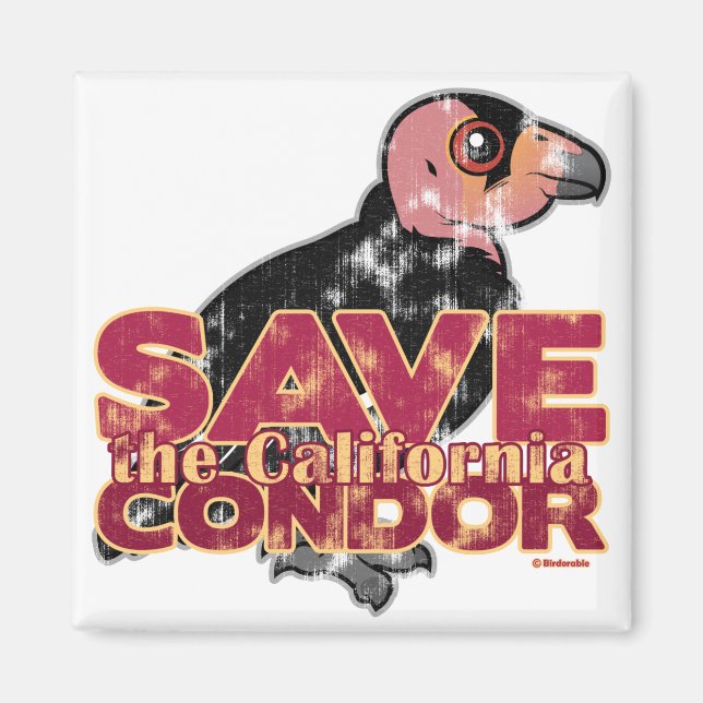 Aimant Sauvez le condor de Californie (Devant)