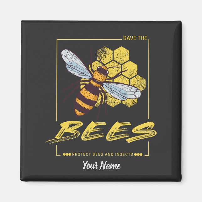 Aimant Sauvez les abeilles pour l'apiculteur et l'apicult (Devant)