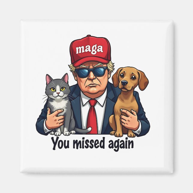 Aimant Sauvez les animaux de compagnie Trump Election (Devant)