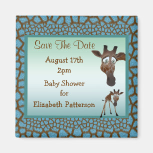 Aimant Sauvez les girafes et le poster de animal de baby